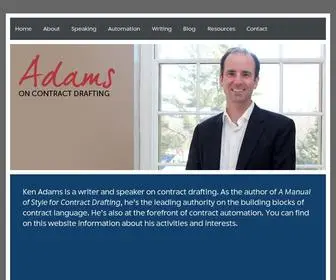 Adamsdrafting.com(Adams on Contract Drafting) Screenshot