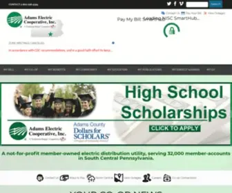 Adamsec.com(Adams Electric Cooperative) Screenshot