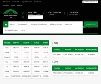 Adamsecurities.com.pk(Adam Securities) Screenshot