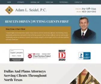 Adamseidel.com(Dallas Criminal & Family Attorney) Screenshot