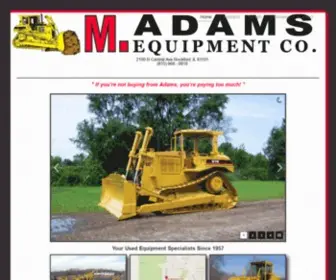 Adamsequipment.com(Adams Equipment) Screenshot