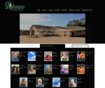 Adamsfh.com(Adams Funeral Home) Screenshot