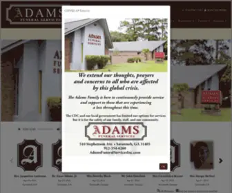 Adamsfuneralservicesinc.com(Adams Funeral Services) Screenshot