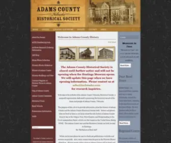 Adamshistory.org(Adams County Nebraska Historical Society) Screenshot