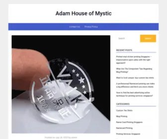 Adamshouseofmystic.com(Adam House of Mystic) Screenshot