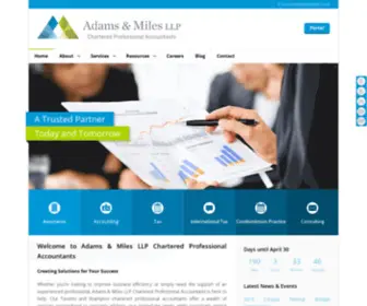 Adamsmiles.com(Adams & Miles LLP Chartered Professional Accountants) Screenshot