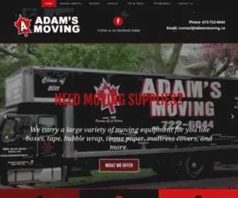 Adamsmoving.ca(Movers in Ottawa) Screenshot