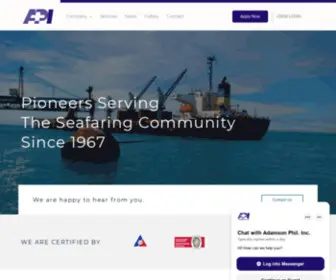 Adamsonphil.com(Pioneers Serving The Seafaring Community Since 1967) Screenshot