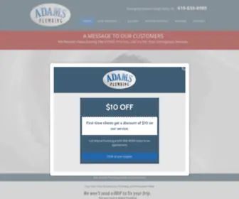 Adamsplumbingco.com(Adams Plumbing) Screenshot