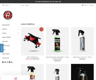Adamspolishes.com.au(Adam's Polishes Australia) Screenshot