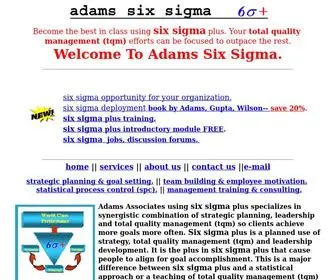 Adamssixsigma.com(Six sigma for total quality management (tqm)) Screenshot