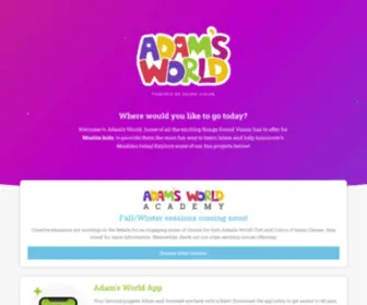 AdamsWorld.org(Muslim Kids Islam Learning Platform) Screenshot