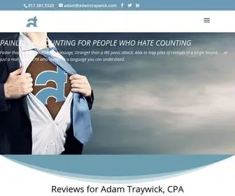 Adamtraywick.com(Fort Worth CPA Adam Traywick) Screenshot