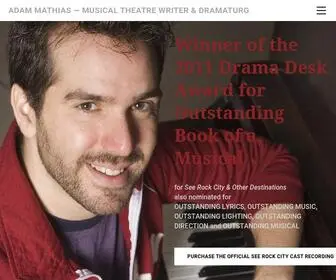 Adamup.com(MUSICAL THEATRE WRITER & DRAMATURG) Screenshot