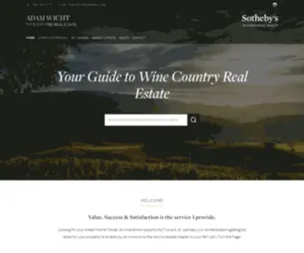 Adamwicht.com(Wine Country Real Estate. View properties for sale from Sotheby’s International Realty Sonoma) Screenshot