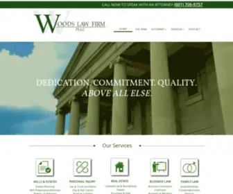 Adamwoodslaw.com(Woods Law Firm) Screenshot