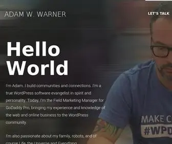 Adamwwarner.com(WordPress Community Advocate) Screenshot