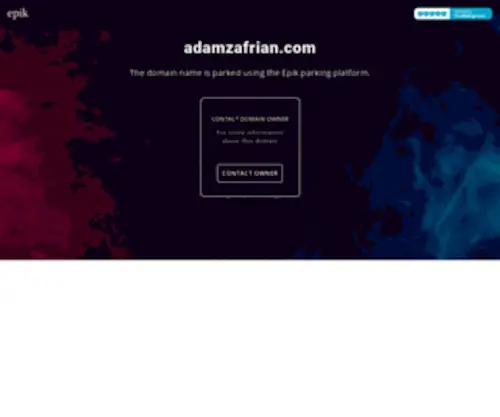AdamZafrian.com(Contact with domain owner) Screenshot