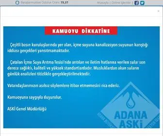 Adana-Aski.gov.tr(Adana Su ve Kanalizasyon) Screenshot
