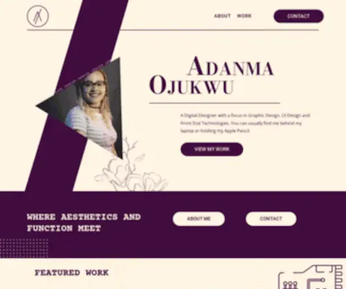 Adanmacreates.com(Adanma Ojukwu Portfolio) Screenshot