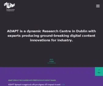 Adaptcentre.ie(The Global Centre of Excellence for Digital Content and Media Innovation) Screenshot