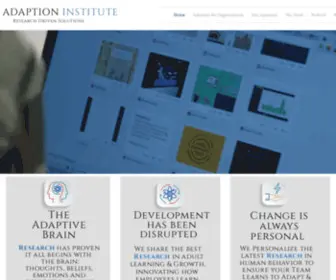 Adaptioninstitute.com(Utilizing science to help organizations change and adapt) Screenshot