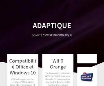 Adaptique.com(Domptez Votre Informatique) Screenshot