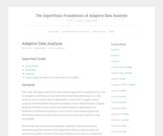 Adaptivedataanalysis.com(Fall 2017) Screenshot