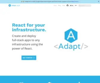 Adaptjs.org(React for your infrastructure) Screenshot