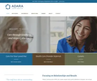 Adarahomehealth.com(Adara Home Health) Screenshot