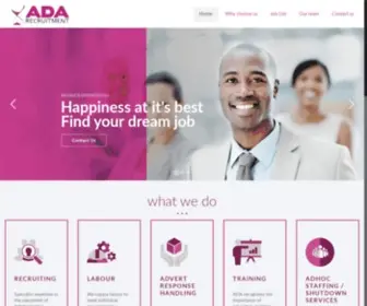 Adarecruitment.co.za(ADA Recruitment) Screenshot