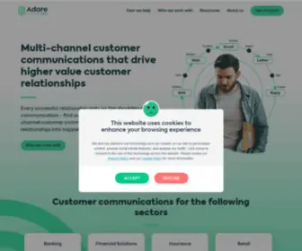 Adaresec.com(Customer Communication (CCM)) Screenshot