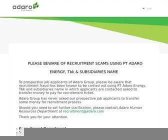 Adarocareer.com(Adaro Career) Screenshot