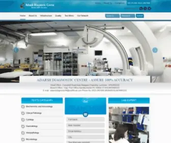 Adarshdiagnostic.com(Adarsh Diagnostic Center) Screenshot