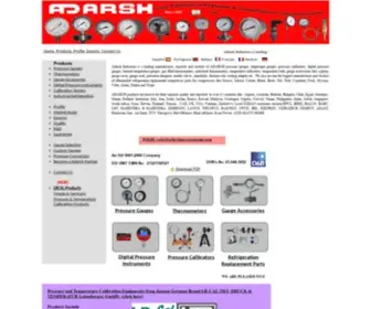 Adarshpressuregauge.com(ADARSH INDUSTRIES) Screenshot