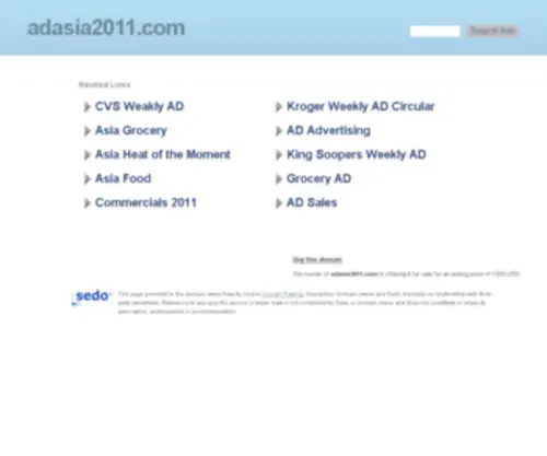 Adasia2011.com(AdAsia 2011) Screenshot