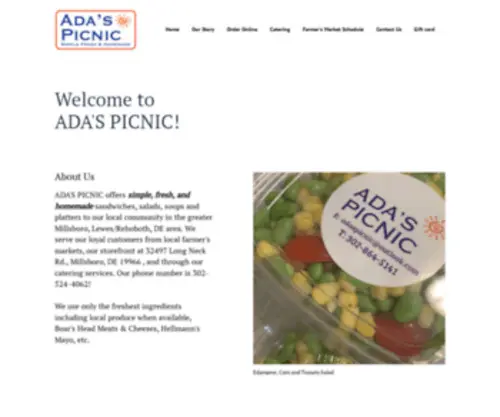 Adaspicnic.com(ADA'S PICNIC) Screenshot