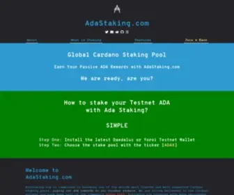 Adastaking.com(Global Cardano Staking Pool) Screenshot