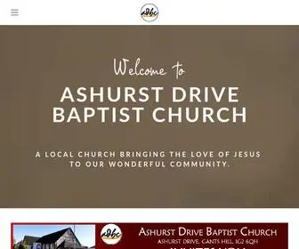 Adbaptistchurch.org.uk(Ashurst Drive Baptist Church) Screenshot