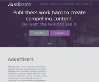 Adbistro.com(AdBistro) Screenshot