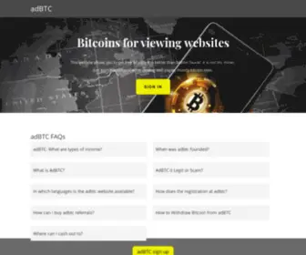 ADBTC.website(Get Bitcoins) Screenshot