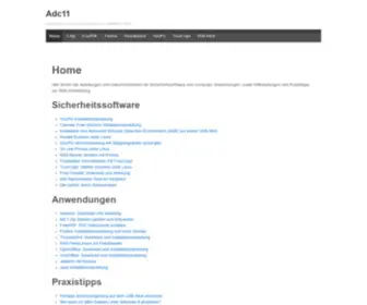 ADC11.de(Anleitungen und Dokumentationen für Software & Web) Screenshot