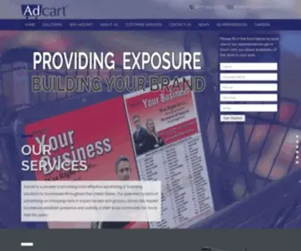 Adcart.com(Shopping cart advertising) Screenshot