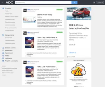ADCC.sk(Denne aktualizovaná databáza farmaceutických produktov) Screenshot