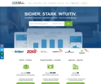 Adcell.com(Das Partnerprogramm und Affiliate Netzwerk) Screenshot