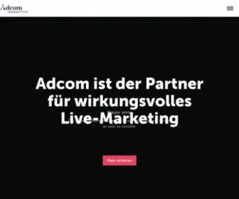 Adcom.ch(Agentur für wirkungsvolles Live) Screenshot