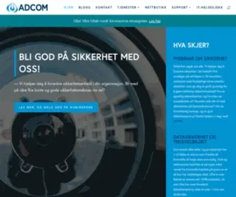 Adcom.no(Totalleverandør av IT og telefoni til din bedrift) Screenshot