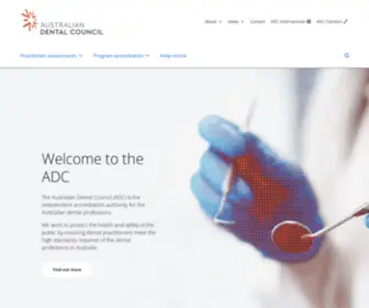 ADC.org.au(The Australian Dental Council) Screenshot