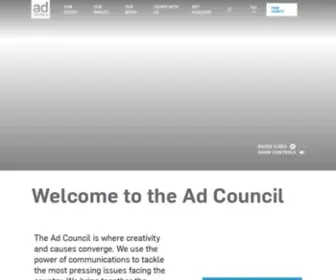 Adcouncil.org(We partner with businesses and creative people to create cause marketing) Screenshot
