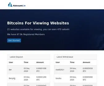 Adcount.io(Bitcoin Earning Network) Screenshot